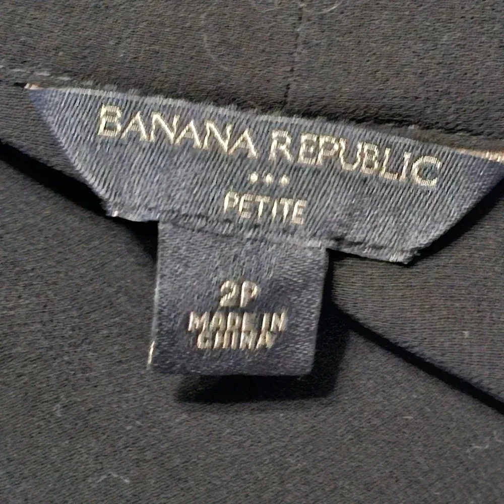 Banana Republic Petite 2P Cocktail Dress Black Tweed Wool Tie Neck Quiet Luxury - Picture 5 of 8